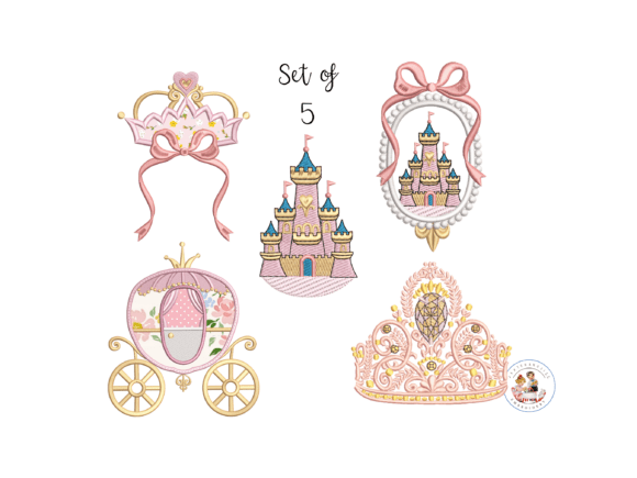 Download Royal Princess Embroidery Designs Bundle - Princess embroidery Collection