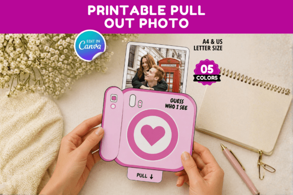 Download Printable Pull out Photo Card Canva - Table Collection