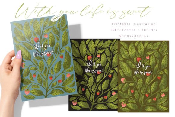 Download Life is Sweet Greeting Card Printable - Table Collection