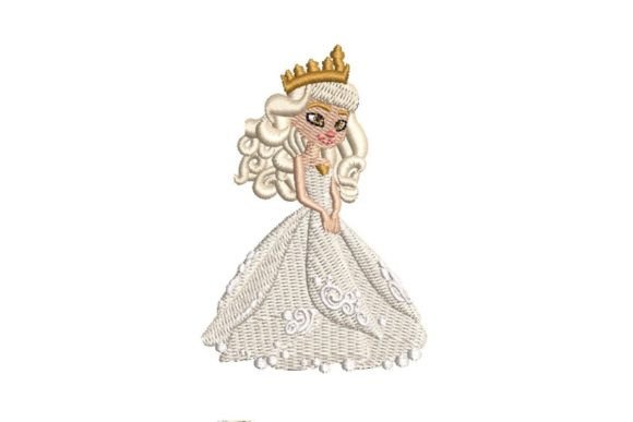 Download Cartoon Princess Embroidery Design #5 - Princess embroidery Collection