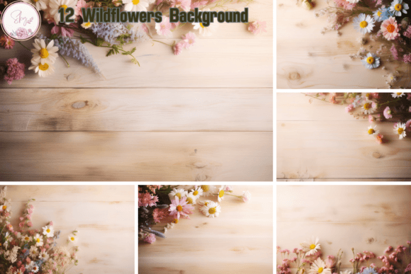 Download Wood Table Top with Wildflower Backgroud - Table Collection